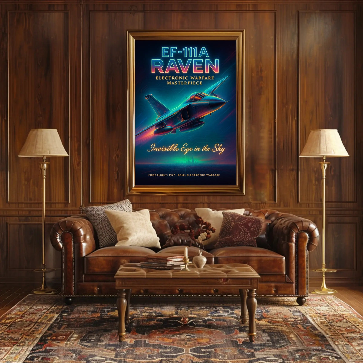 EF-111A Raven Retro-Futuristic Military Aviation Poster