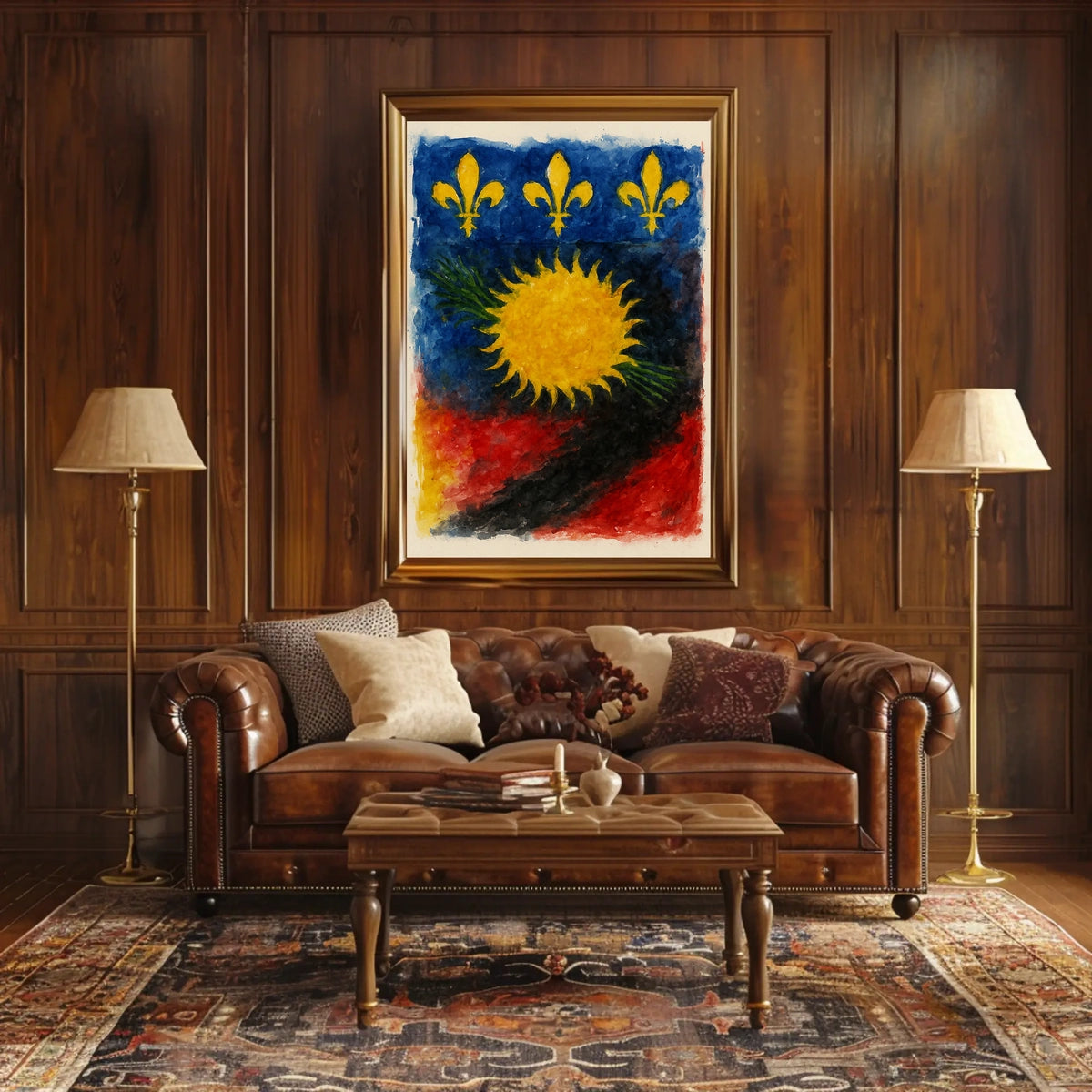 Vibrant Heraldic Design Poster