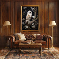 Owl Among Blossoms Poster PosterGoat