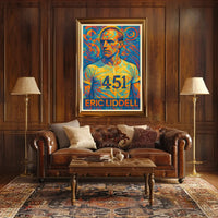 Eric Liddell 451 Geometric Portrait Art Poster