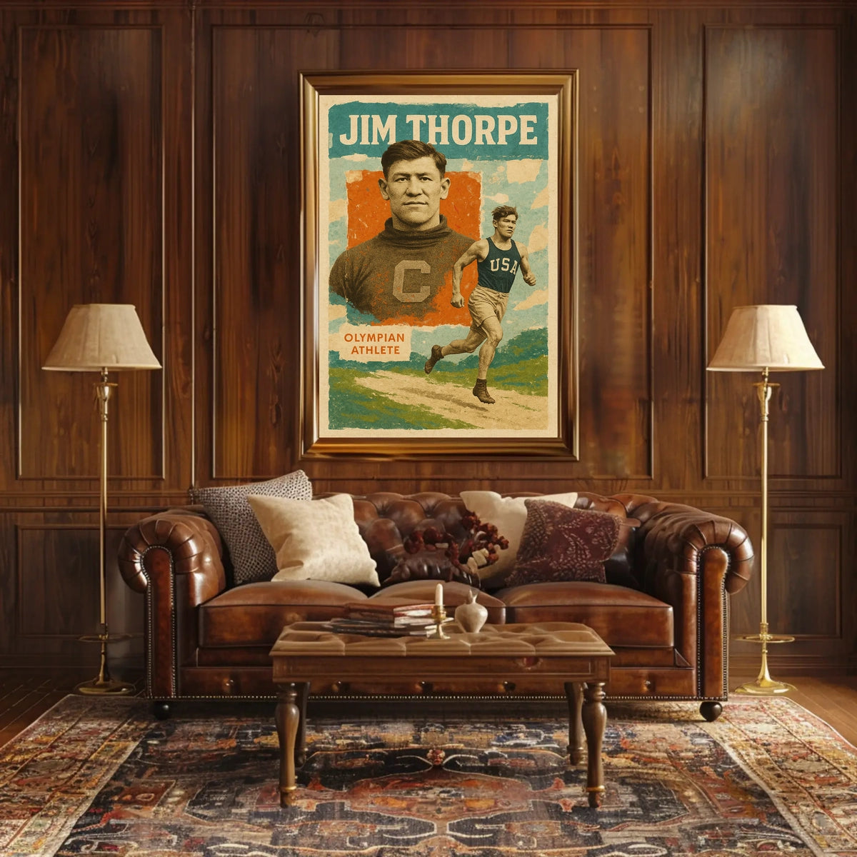 Jim Thorpe Olympian Athlete Poster