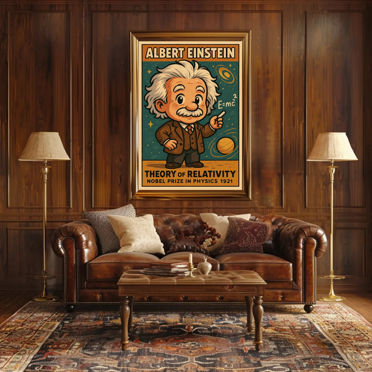Albert Einstein Relativity Vintage Science Lovers Poster