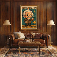 Albert Einstein Relativity Vintage Science Lovers Poster
