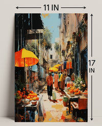 Vibrant Market Street Poster