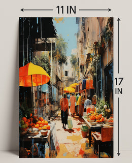 Vibrant Market Street Poster