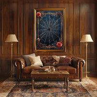 Intricate Spider Web Gothic Art Animal Poster