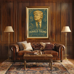 Donald Trump 47th President Pop Art Realism Decor Poster