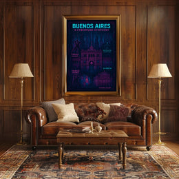 Buenos Aires A Cyberpunk Symphony Poster PosterGoat