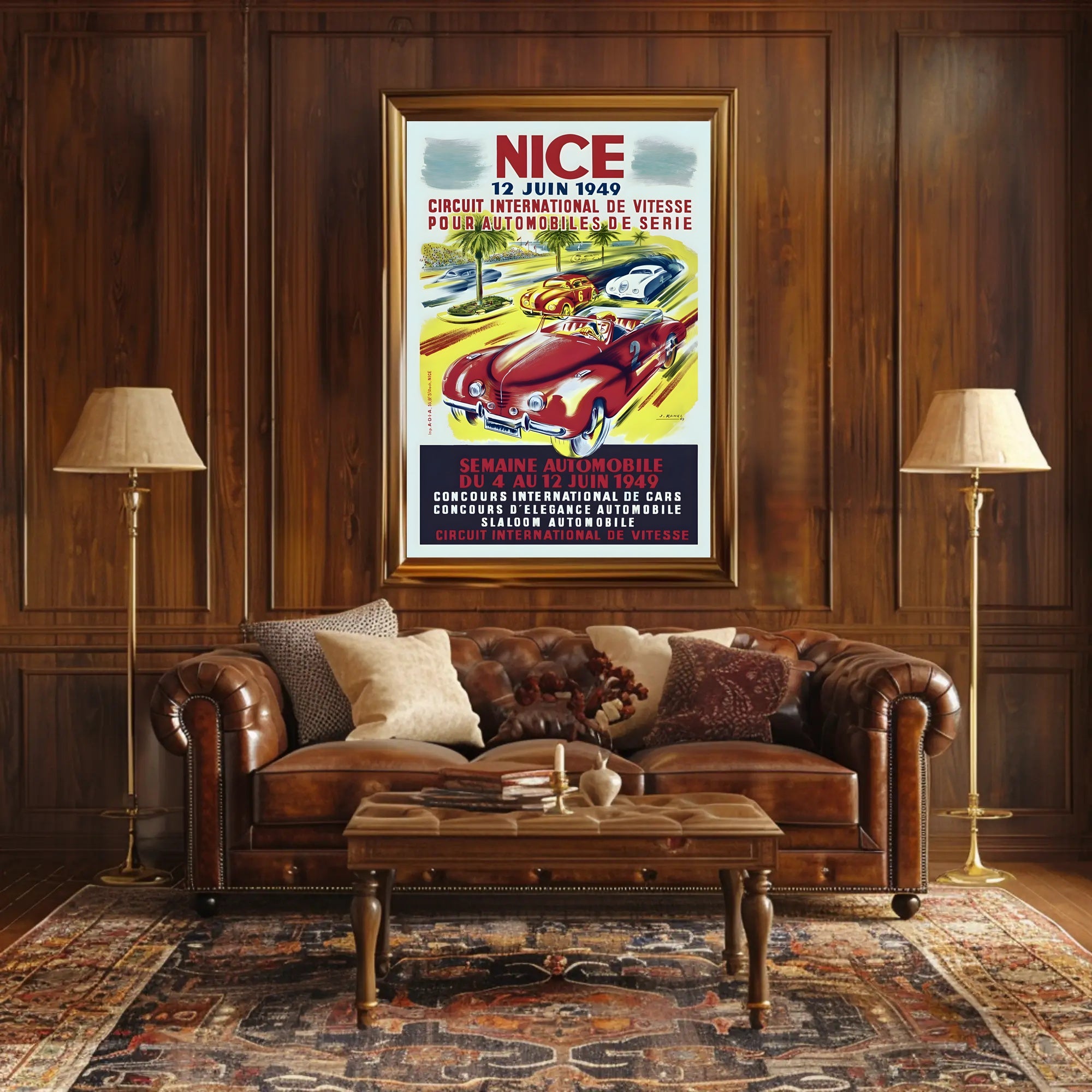 Nice International Automobile Week 1949 Poster