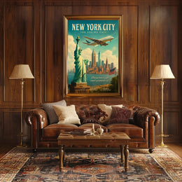 Vintage New York City Travel Poster PosterGoat