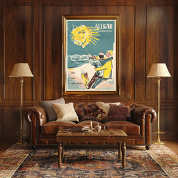 Vibrant Bavarian Alps Ski Scene Travel Poster PosterGoat