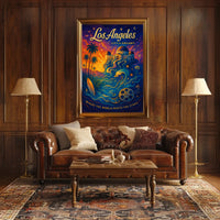 Los Angeles Dreams Vintage Art Poster Print