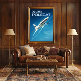 X-29 Polecat Forward-Swept Fury Poster PosterGoat