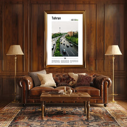 Tehran's Vibrant Cityscape With Milad Tower Urban or Cityscape Poster PosterGoat