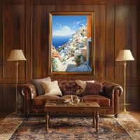 Santorini Dreamscape Mediterranean Travel Poster