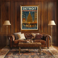 Detroit Light In The City Of Steel Poster