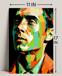 Geometric Portrait Poster PosterGoat