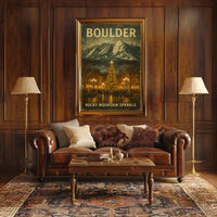 Boulder Rocky Mountain Sparkle Poster