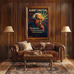 Creative Genius Poster: Modern Art with Mathematical Flair