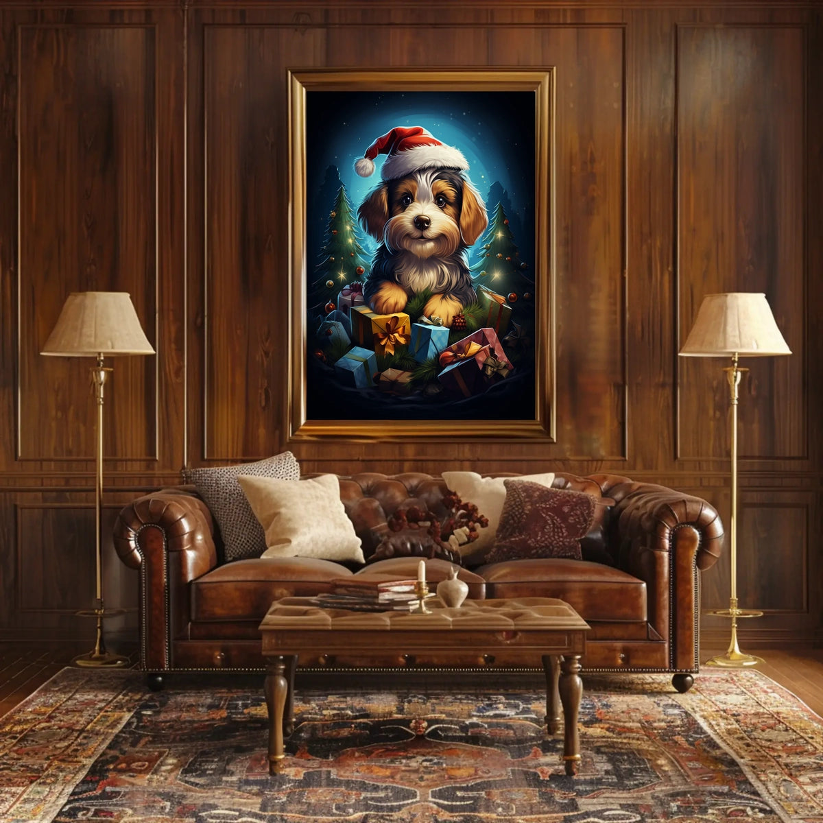 Festive Puppy Christmas Poster: Holiday Cheer Edition