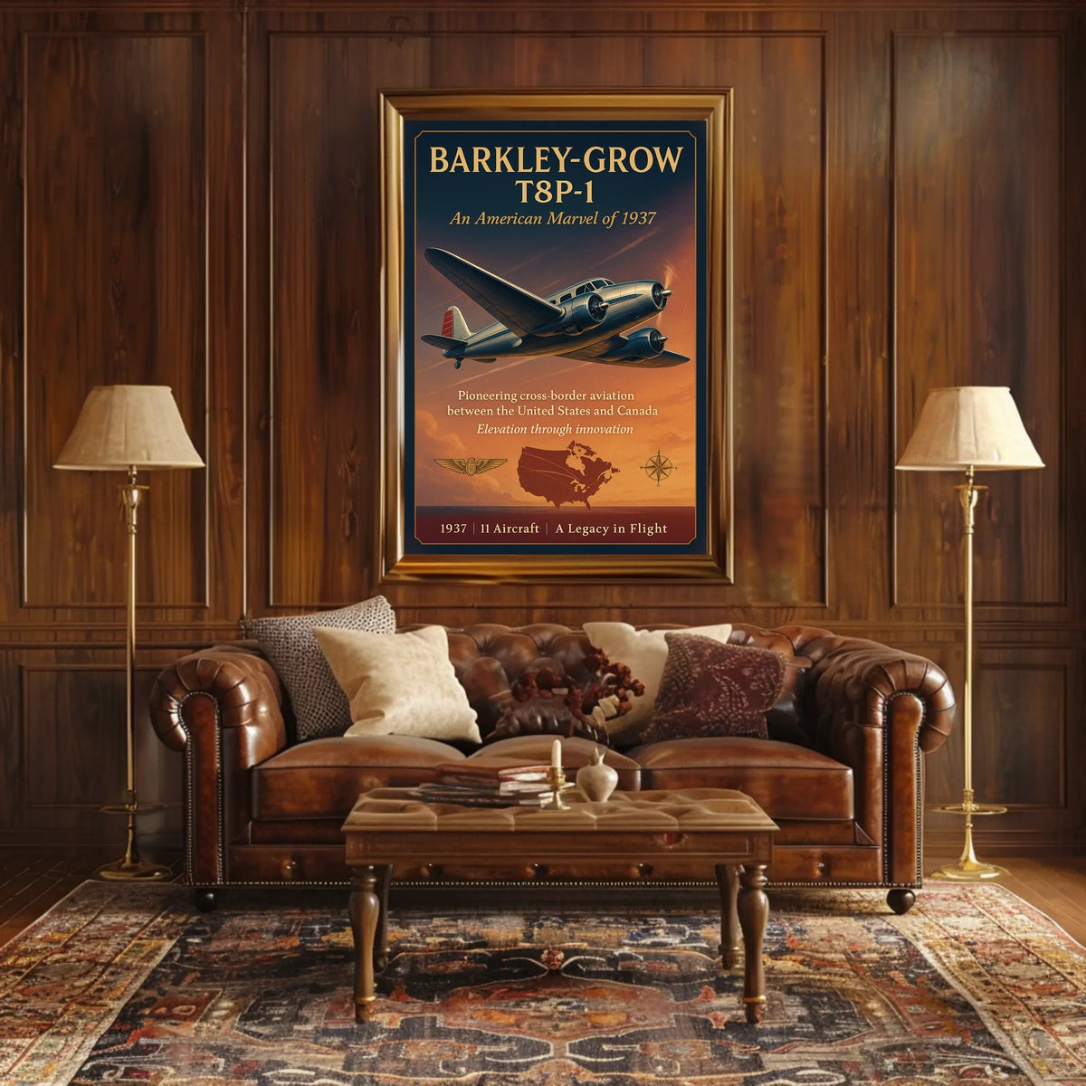 Barkley-Grow T8P-1 Vintage Aviation Poster Art
