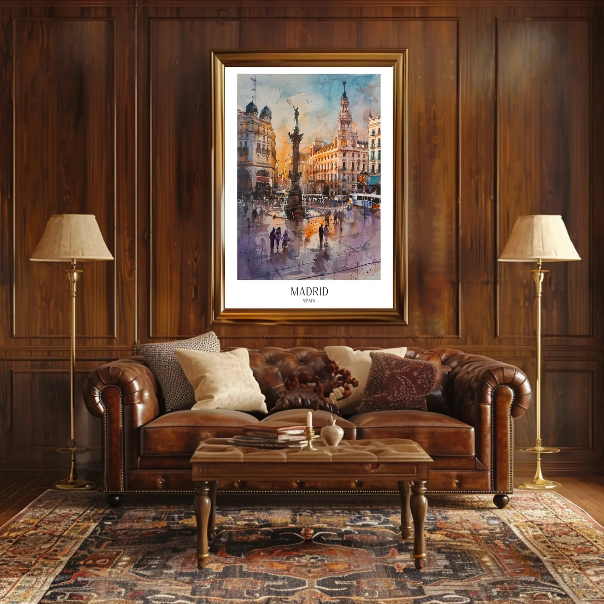 Madrid Cityscape Poster