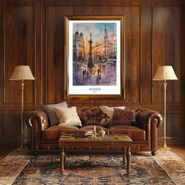 Madrid Cityscape Poster