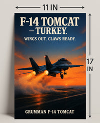 Grumman F-14 Tomcat Wings Out, Claws Ready Poster PosterGoat