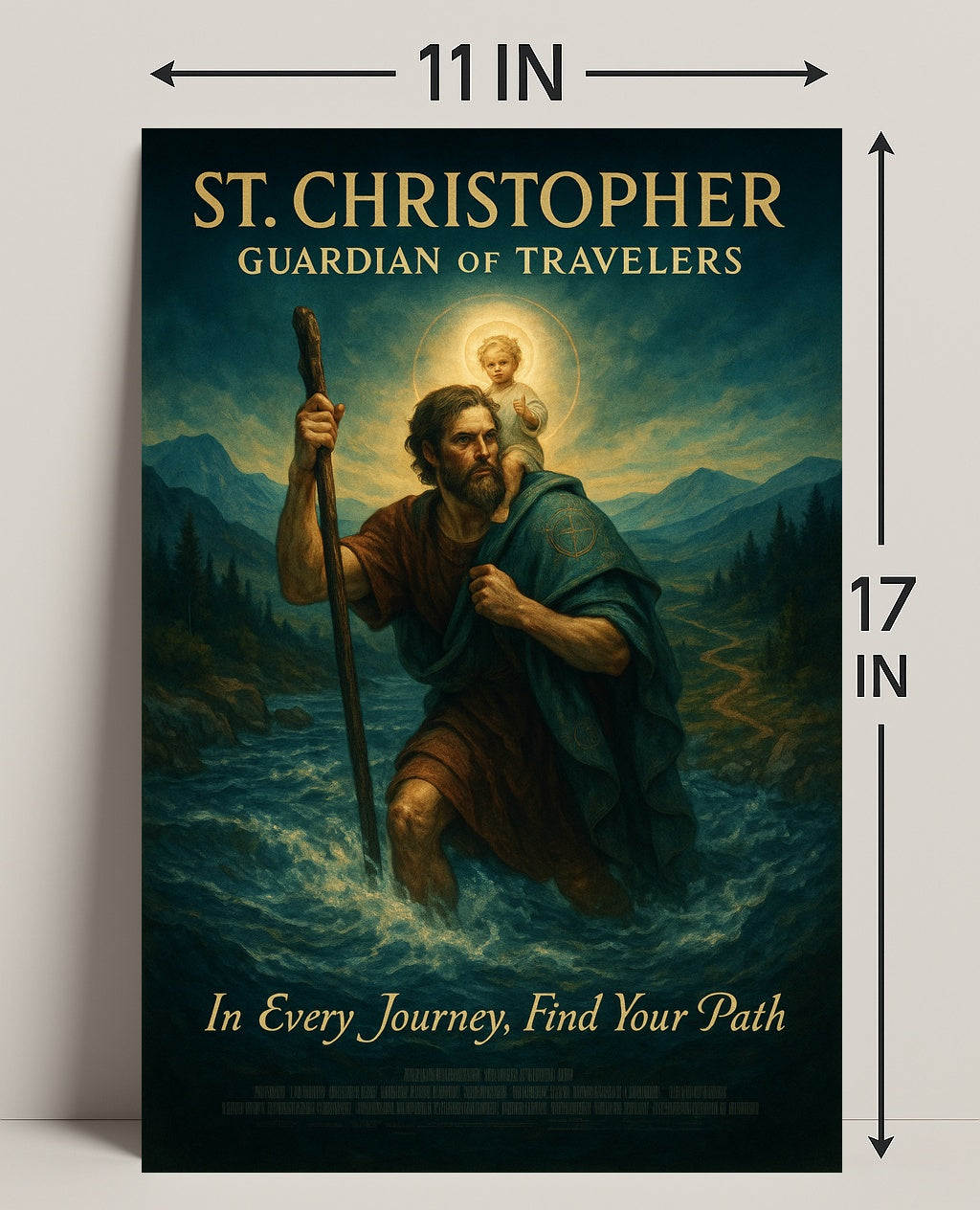 St. Christopher Guardian Of Travelers Poster