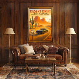 Desert Drift Route 66 Adventure Poster
