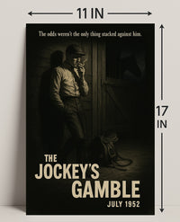 The Jockey's Gamble Noir Vintage Sports Poster