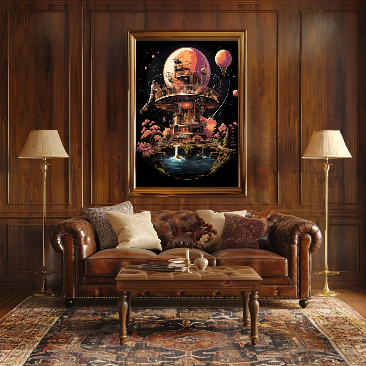Futuristic Oasis Poster