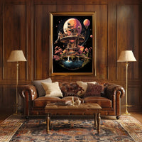 Futuristic Oasis Poster