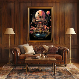 Futuristic Oasis Poster
