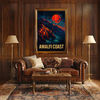 Amalfi Coast A Vibrant Landscape Poster Wall Art Decor