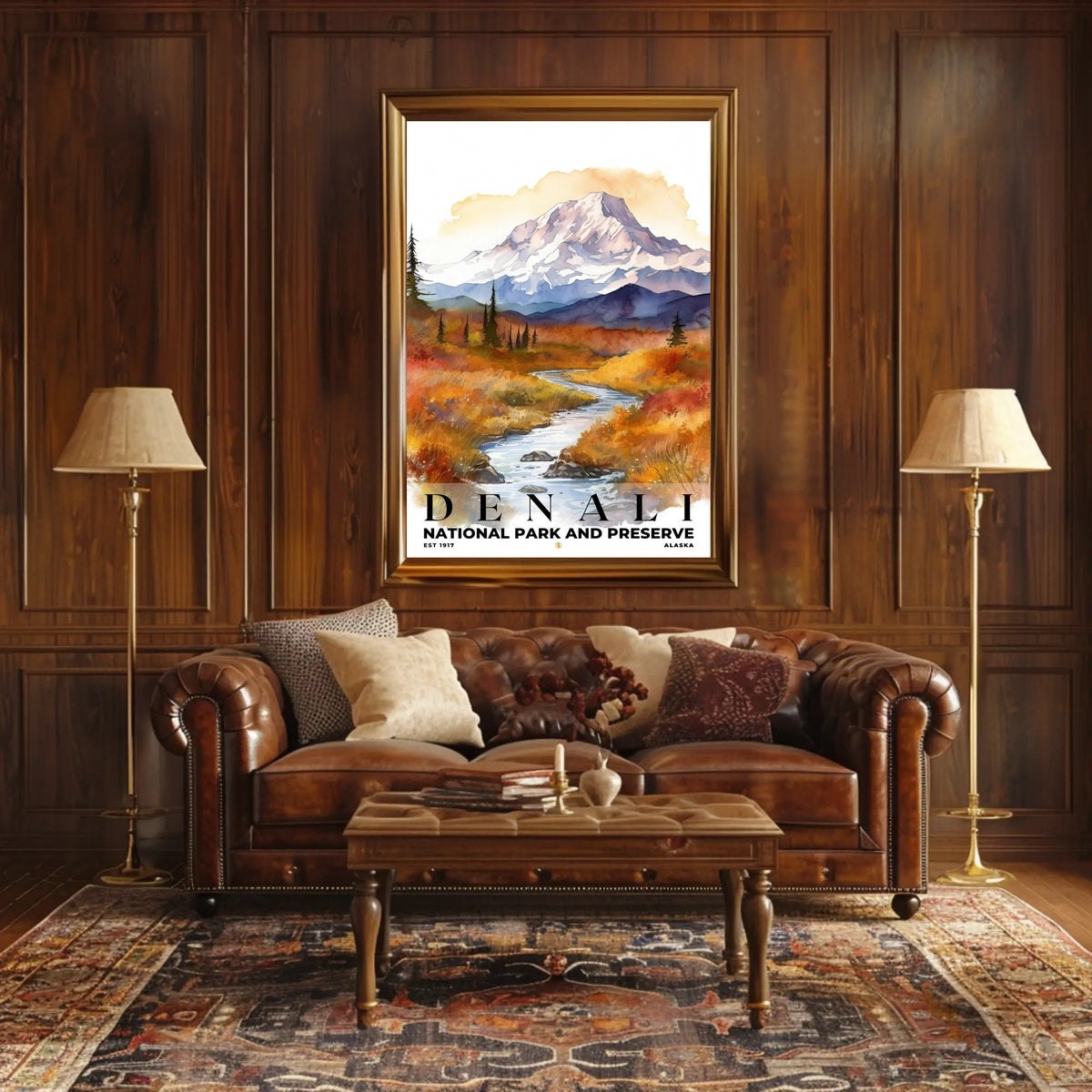 Denali Watercolor Wall Art Poster