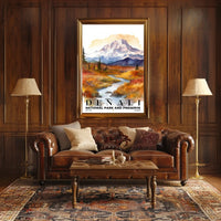 Denali Watercolor Wall Art Poster