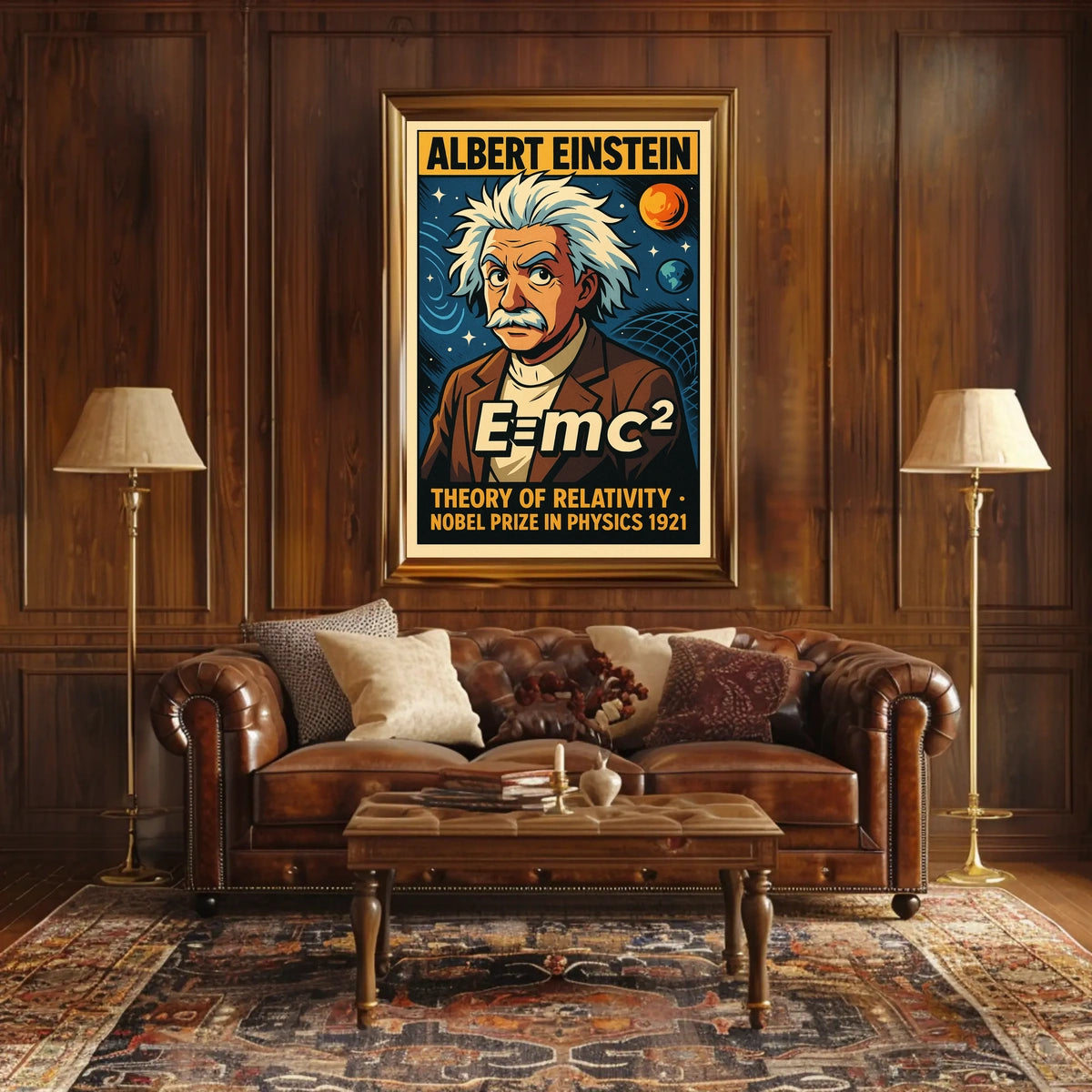Albert Einstein Relativity Vintage Inspired Poster