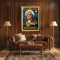 Albert Einstein Relativity Vintage Inspired Poster