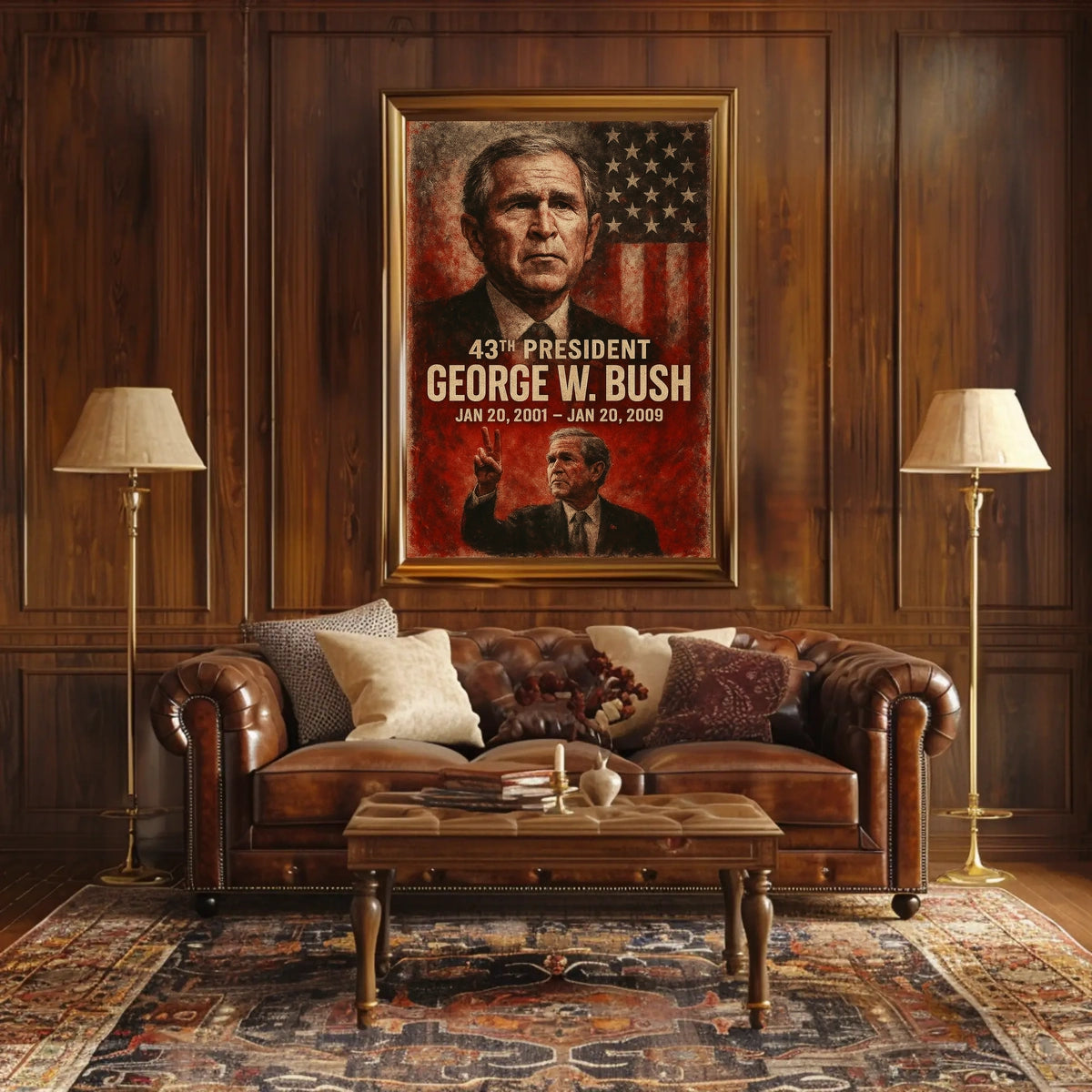 George W Bush 43Rd President Patriotic Realism Poster