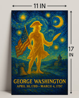 George Washington Patriotic Vintage Historical Poster