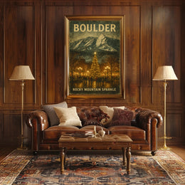 Boulder Rocky Mountain Sparkle Poster