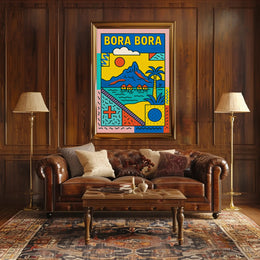 Bora Bora Pop Art Travel Poster PosterGoat