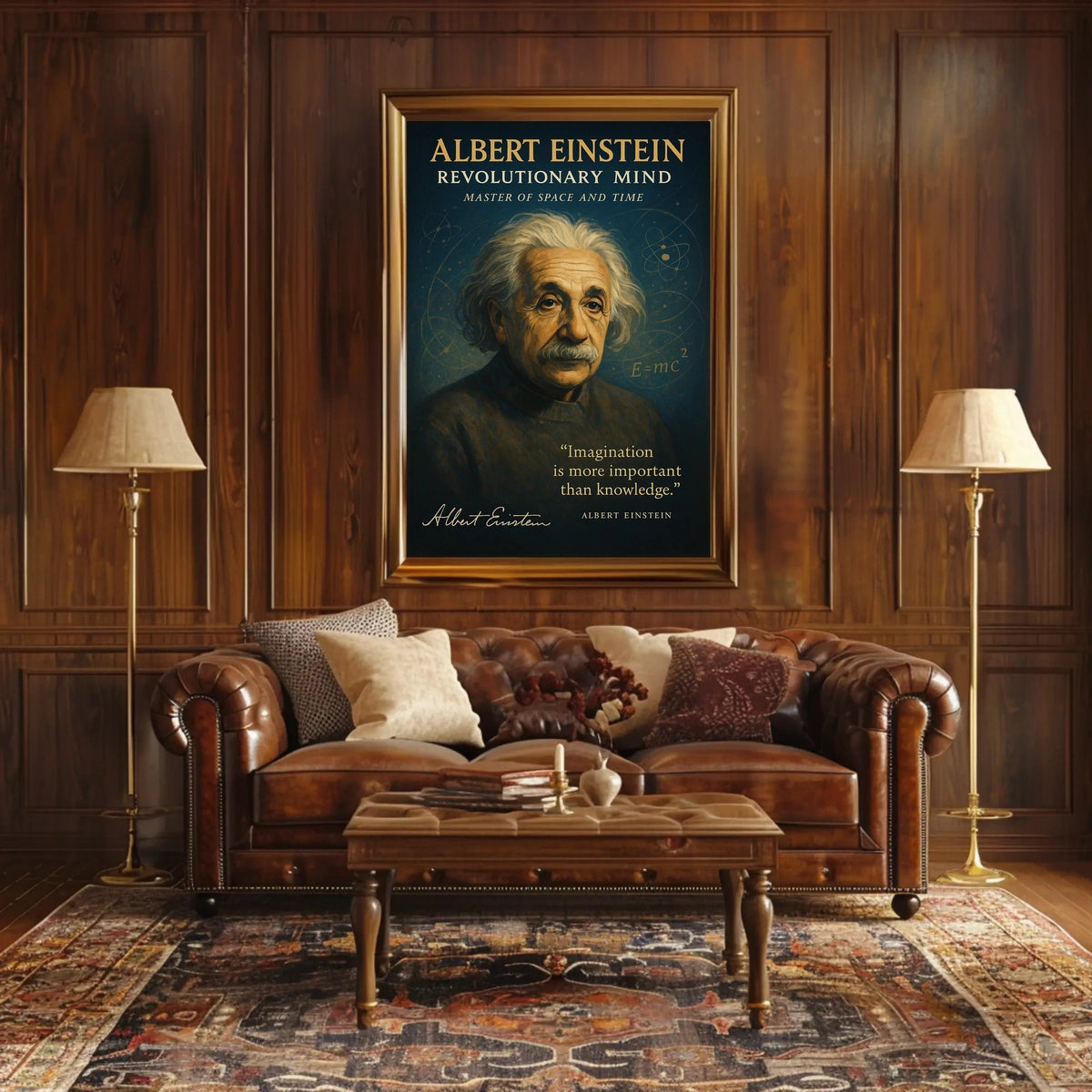 Einstein's Revolutionary Mind: Timeless Science Art Poster
