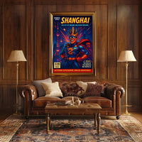 Shanghai The City of Dreams and Neon Dreams Poster