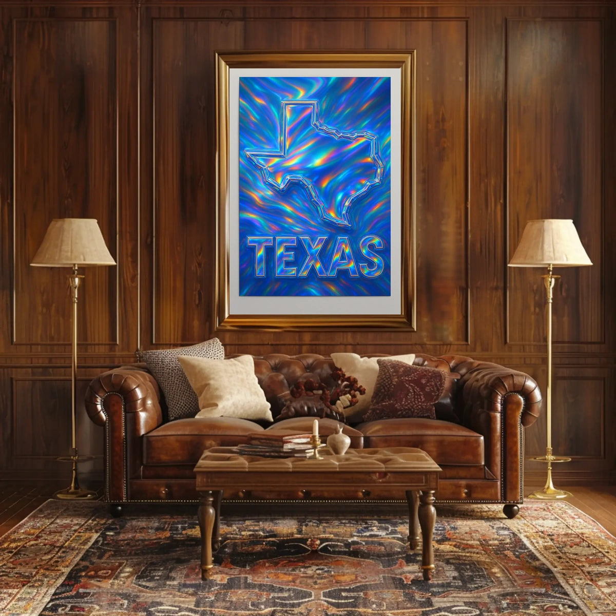 Texas In Vibrant Colors Poster
