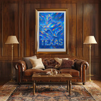Texas In Vibrant Colors Poster