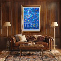 Texas In Vibrant Colors Poster