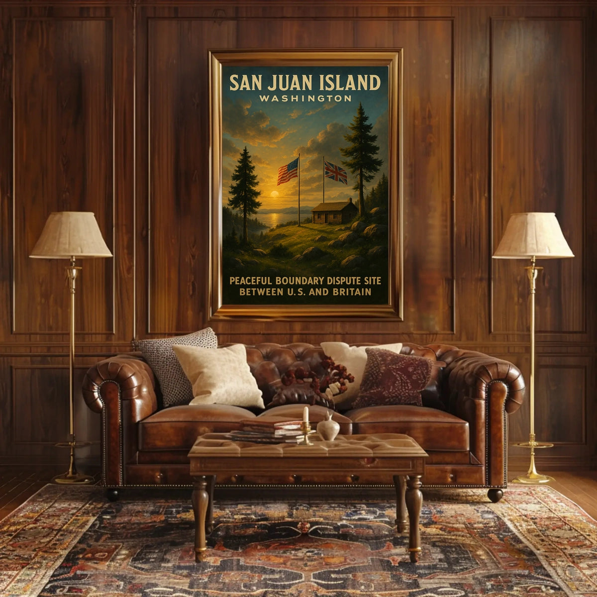 San Juan Island Peaceful Boundary Poster