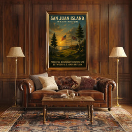 San Juan Island Peaceful Boundary Poster
